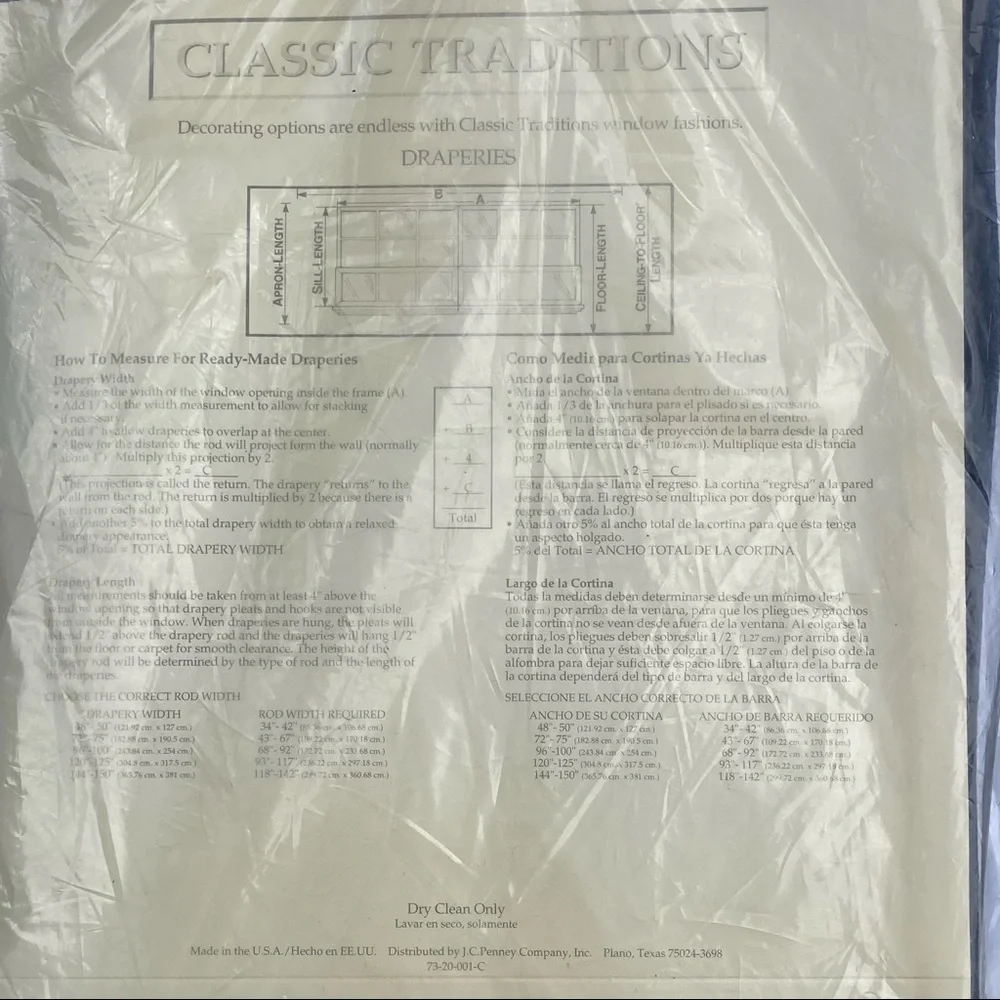 Vintage Classic Traditions Draperies By JC Penney Black 50” x 84” 2 Panels NOS